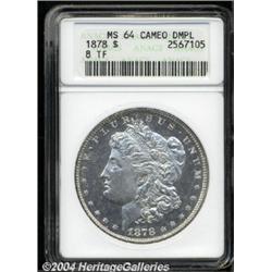 1878 8TF $1 MS64 Cameo Deep Mirror Prooflike ANACS.