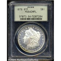 1878 8TF $1 MS64 Deep Mirror Prooflike PCGS.