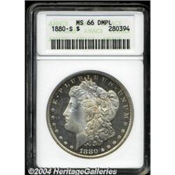 1880-S $1 MS66 Deep Mirror Prooflike ANACS.