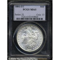 1881-CC $1 MS65 PCGS.