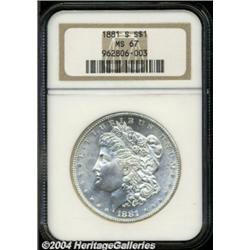 1881-S $1 MS67 NGC.