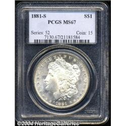 1881-S $1 MS67 PCGS.