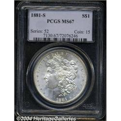 1881-S $1 MS67 PCGS.