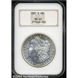 1881-S $1 MS67 NGC.