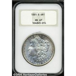 1881-S $1 MS67 NGC.