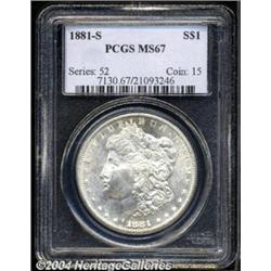 1881-S $1 MS67 PCGS.
