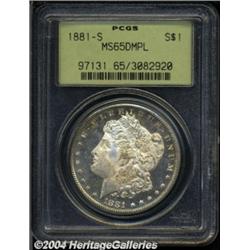 1881-S $1 MS65 Deep Mirror Prooflike PCGS.