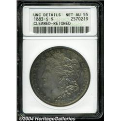 1883-S $1--Cleaned, Retoned--ANACS. UNC Details, Net AU55.