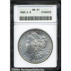 1883-S $1 MS61 ANACS.