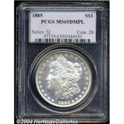 1885 $1 MS65 Deep Mirror Prooflike PCGS.