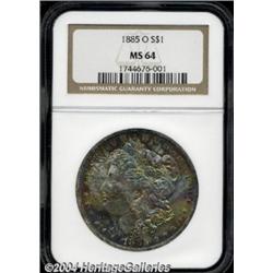 1885-O $1 MS64 NGC.