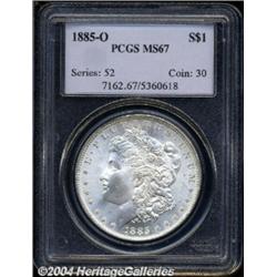 1885-O $1 MS67 PCGS.