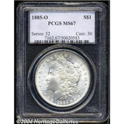 1885-O $1 MS67 PCGS.