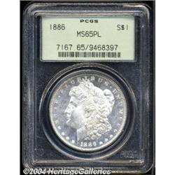 1886 $1 MS65 Prooflike PCGS.