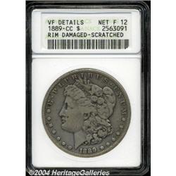 1889-CC $1--Rim Damaged, Scratched--ANACS. VF Details, Net Fine 12.