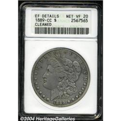 1889-CC $1--Cleaned--ANACS. XF Details, Net VF20.
