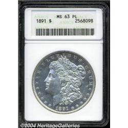 1891 $1 MS63 Prooflike ANACS.
