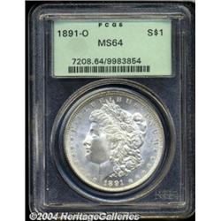 1891-O $1 MS64 PCGS.