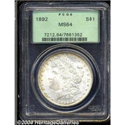 1892 $1 MS64 PCGS.