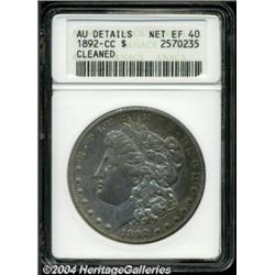 1892-CC $1--Cleaned--ANACS. AU Details, Net XF40.