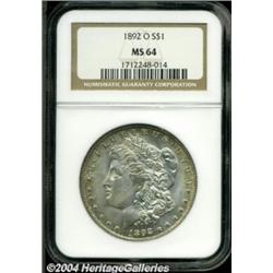 1892-O $1 MS64 NGC.