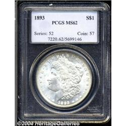 1893 $1 MS62 PCGS.