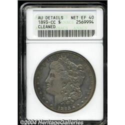1893-CC $1--Cleaned--ANACS. AU Details, Net XF40.
