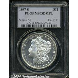 1897-S $1 MS65 Deep Mirror Prooflike PCGS.