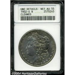 1902-S $1--Cleaned--ANACS. UNC Details, AU55.