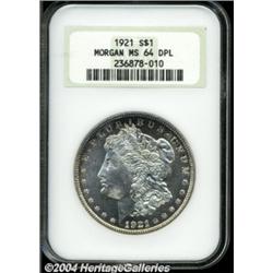 1921 $1 MS64 Deep Mirror Prooflike NGC.