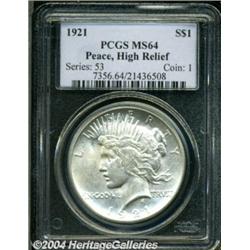 1921 $1 MS64 PCGS.