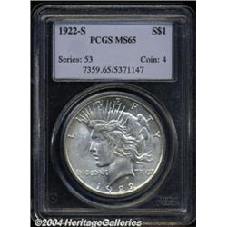 1922-S $1 MS65 PCGS.