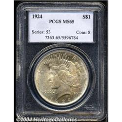 1924 $1 MS65 PCGS.