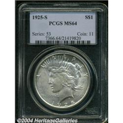 1925-S $1 MS64 PCGS.