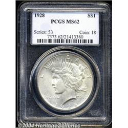 1928 $1 MS62 PCGS.
