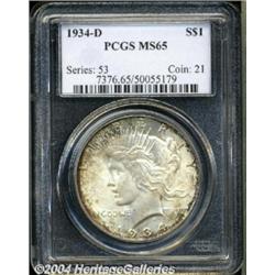 1934-D $1 MS65 PCGS.