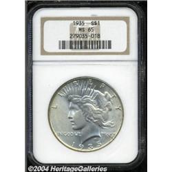 1935 $1 MS65 NGC.