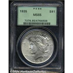 1935 $1 MS65 PCGS.
