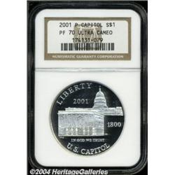 2001-P $1 Capitol Visitor's Center PR70 Ultra Cameo NGC.