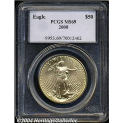 2000 G$50 One-Ounce Gold Eagle MS69 PCGS.