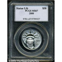 2000 P$50 Half-Ounce Platinum Eagle MS67 PCGS.