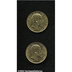 Edward VII gold Sovereigns,