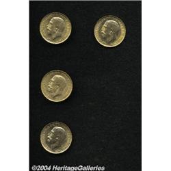 George V gold Sovereigns,