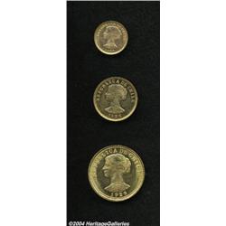 Republic. Gold 20, 50 and 100 Pesos 1926,
