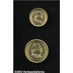 Republic. Gold 2 and 5 Colones 1900,