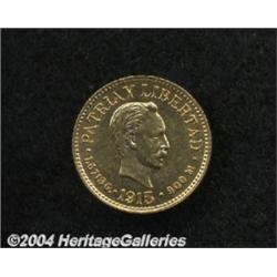 Republic. Gold Peso 1915,