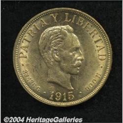 Republic. Gold 20 Pesos 1915,