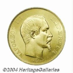 Napoleon III gold 50 Francs 1857A,