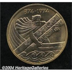 Republic. Gold 10,000 Kronur 1974,