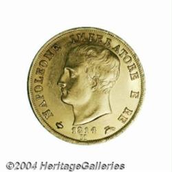 Kingdom of Napoleon. Gold 40 Lire 1814-M,